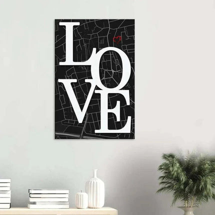 Love Map - Dein gewünschter Standort - Leinwandbild Personalisierbar (Canvas) kaufen bei Linkreich – Jetzt entdecken!