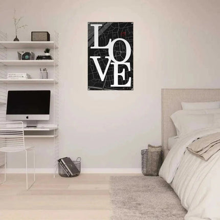 Love Map - Dein gewünschter Standort - Leinwandbild Personalisierbar (Canvas) kaufen bei Linkreich – Jetzt entdecken!