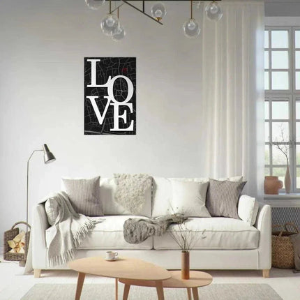 Love Map - Dein gewünschter Standort - Leinwandbild Personalisierbar (Canvas) kaufen bei Linkreich – Jetzt entdecken!