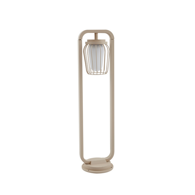 B-Ware Lucande Wegeleuchte Außenleuchte Chandan Beige Metall Ip54 90 Cm Gartenleuchte