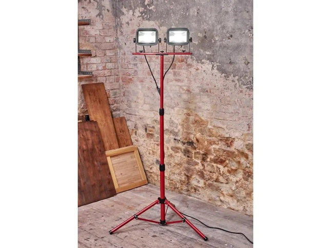 Luceco® LED Strahler - Stativ 2×22 W | 2×1800 lm | IP65 | 5000K Neutralweiß (LED - Baustrahler mit Stativ) kaufen bei Linkreich – Jetzt entdecken!