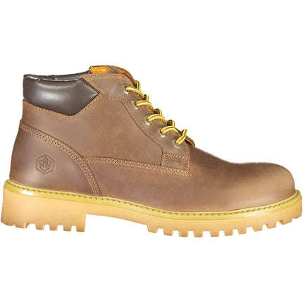 LUMBERJACK Herren Sportschuhe Braun – Schnürstiefel mit herausnehmbarem Fußbett für Herbst/Winter