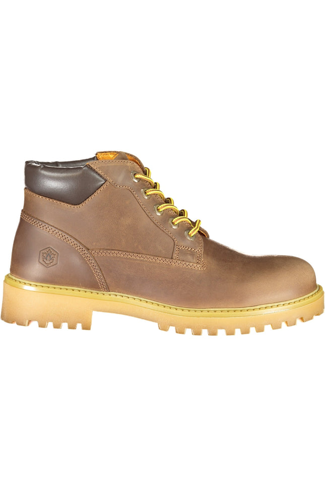 LUMBERJACK Herren Sportschuhe Braun – Schnürstiefel mit herausnehmbarem Fußbett für Herbst/Winter