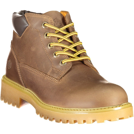 LUMBERJACK Herren Sportschuhe Braun – Schnürstiefel mit herausnehmbarem Fußbett für Herbst/Winter