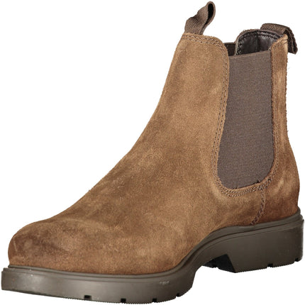 LUMBERJACK Holzfällerstiefel Herren – Braune Stiefelette mit Gummizügen für Herbst/Winter