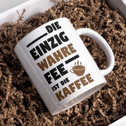SEO. Lustige Kaffeetasse "Die Einzig Wahre Fee Ist Der Kaffee" Frühstück Morgen Arbeit Tasse Büro Geschenk - Linkreich