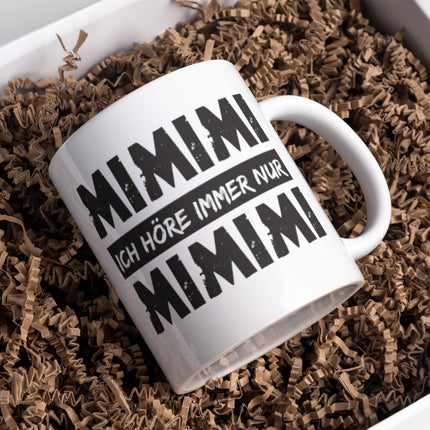 SEO. Lustige Kaffeetasse "Mimimi ich höre immer nur Mimimi" Frühstück Morgen Arbeit Tasse Büro Geschenk - Linkreich