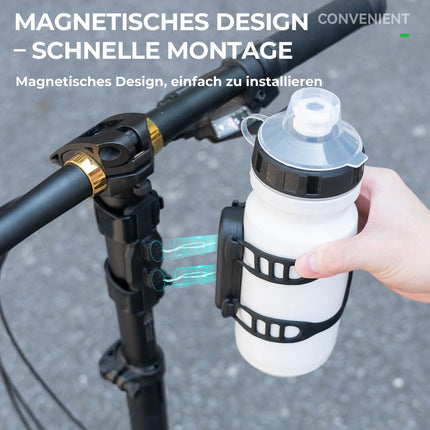 Magnetischer Flaschenhalter für Fahrrad – mit Riemenbefestigung (Fahrrad Flaschenhalter) kaufen bei Linkreich – Jetzt entdecken!