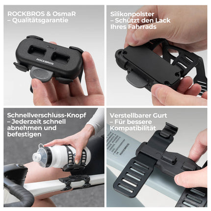 Magnetischer Flaschenhalter für Fahrrad – mit Riemenbefestigung (Fahrrad Flaschenhalter) kaufen bei Linkreich – Jetzt entdecken!