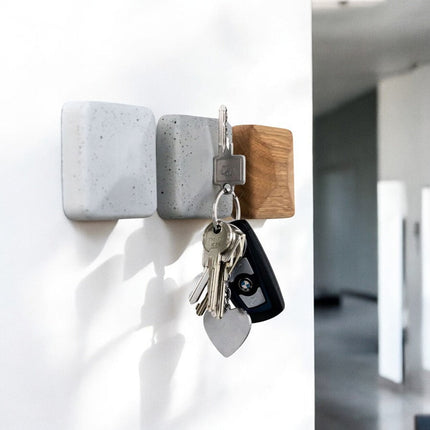 SEO. Magnetischer Schlüsselhalter HAMO (3er Set) - 1x Eiche 1x Lichtgrau 1x Grau Linkreich