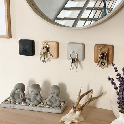 SEO. Magnetischer Schlüsselhalter HAMO (3er Set) - 1x Eiche 1x Lichtgrau 1x Grau Linkreich