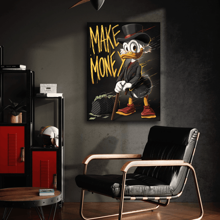 Make Money Dagobert - Leinwandbild Pop Art / Motivation (Canvas) kaufen bei Linkreich – Jetzt entdecken!