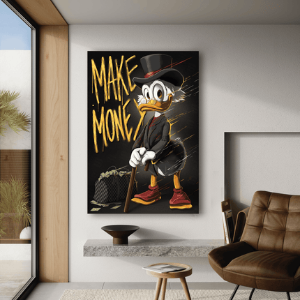 Make Money Dagobert - Leinwandbild Pop Art / Motivation (Canvas) kaufen bei Linkreich – Jetzt entdecken!