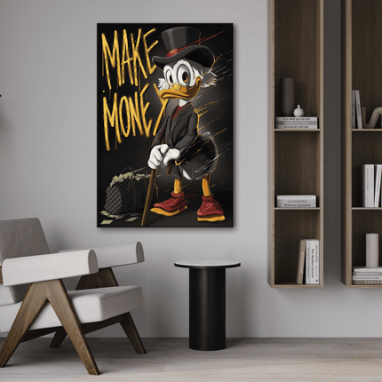 Make Money Dagobert - Leinwandbild Pop Art / Motivation (Canvas) kaufen bei Linkreich – Jetzt entdecken!