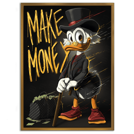 Make Money Dagobert - Leinwandbild Pop Art / Motivation (Canvas) kaufen bei Linkreich – Jetzt entdecken!