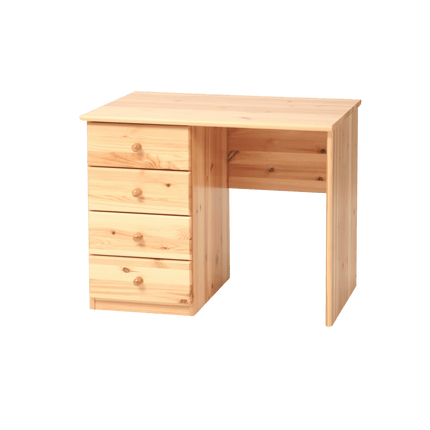 SEO. Marcus Schreibtisch 92/110er | 4 - Schubladen | 100% Bio Kiefer Massivholz - Natur Linkreich