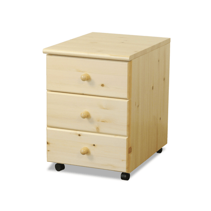 SEO. Marcus Schreibtisch Container | 3 - Schubladen | 100% Bio Kiefer Massivholz - Natur Linkreich