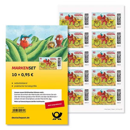 SEO. Markenset "Der kleine Drache Kokosnuss", Briefmarke zu 0,95 €, 10er - Set - Linkreich