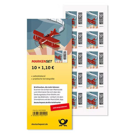 SEO. Markenset Luftpost, Briefmarke zu 1,10 €, 100er - Set - Linkreich