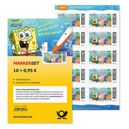 SEO. Markenset SpongeBob, Briefmarke zu 0,95 €, 10er - Set - Linkreich
