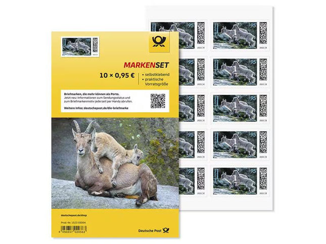 SEO. Markenset "Steinbock", Briefmarke zu 0,95 €, 10er - Set - Linkreich