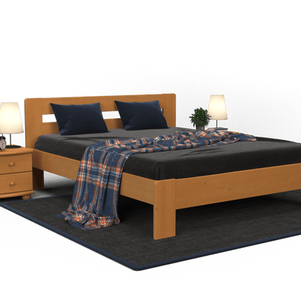 SEO. Markus Kieferbett aus Massivholz | Massivholz Bett 100% Bio für gesundes Schlafen im Naturholz Design - 90 x 200 cm Linkreich