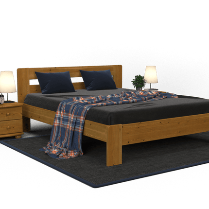 SEO. Markus Kieferbett aus Massivholz | Massivholz Bett 100% Bio für gesundes Schlafen im Naturholz Design - 90 x 200 cm Linkreich