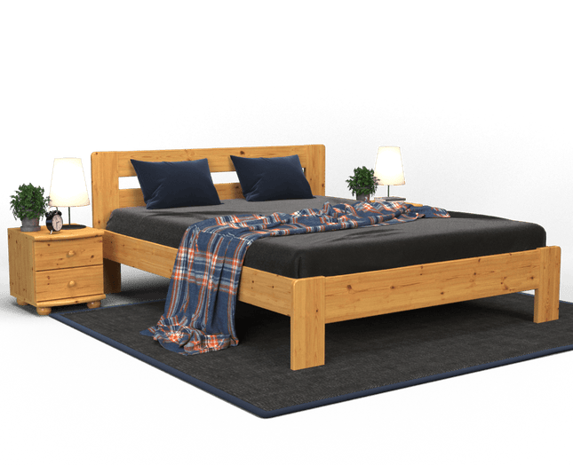 SEO. Markus Kieferbett | Massivholz | Naturholz | 100% Bio - Bett - 90 x 200 cm Linkreich