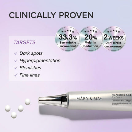 Mary & May Tranexamic Acid + Glutathion Eye Cream 30ml