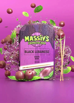 Massiv's Zahnstocher - Wunderzahnstocher 100 Stück - Black Lebanese Linkreich
