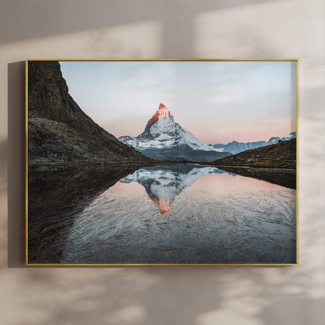 Riffelsee at Dawn – Matterhorn Reflection