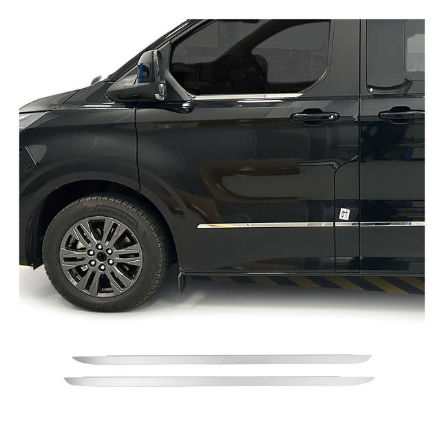 Fensterleisten Zierleisten für Ford Transit Tourneo Custom 2023-26 Edelstahl 2x