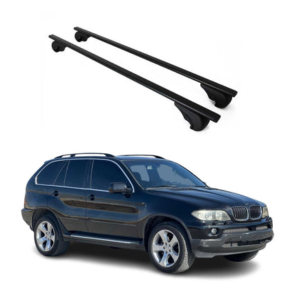 Dachträger Grundtäger für BMW X5 E53 1999-2006 75kg Metall Schwarz 2 tlg