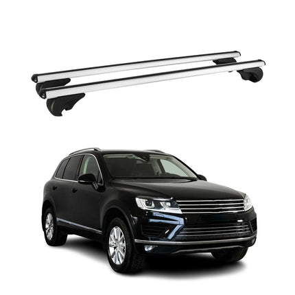 Dachträger Grundtäger für VW Touareg 2010-2018 75kg Aluminium Silber 2 tlg