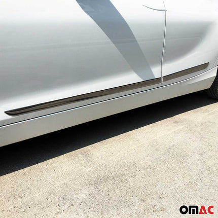 Türschutzleiste Seitentürleiste für Nissan Qashqai 2013-2021 Chrom Dunkel 4x