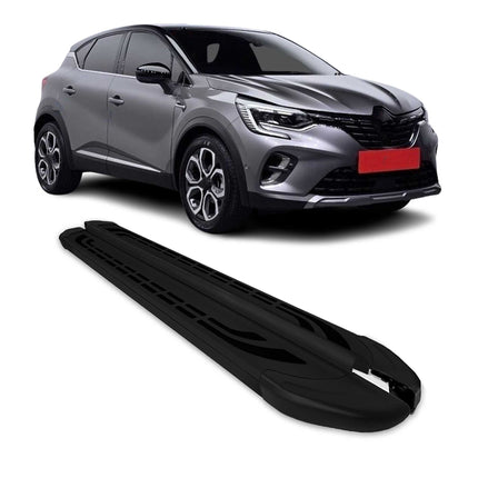 Trittbretter Seitenschweller für Renault Captur 2019-2026 Schwarz Aluminium 2x