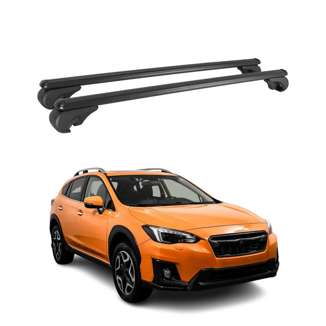 Dachträger Grundtäger für Subaru XV mk1 2012-2017 75kg Alu Schwarz 2 tlg