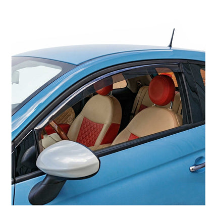 Windabweiser Regenabweiser für Fiat 500 500C 2007-2026 3tür Dunkel Acryl 2tlg