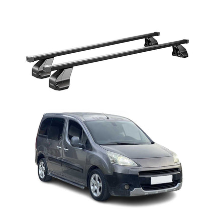 Menabo Dachträger für Peugeot Partner Tepee 2008-2018 75kg Stahl Schwarz 2x