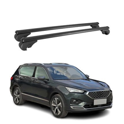 Dachträger für Seat Tarraco 2018-2024 Gepäckträger Grundträger Alu Schwarz 2x