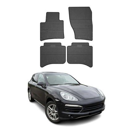 OMAC Gummi Fußmatten für Porsche Cayenne 2010-2017 Automatten TPE Schwarz 4x