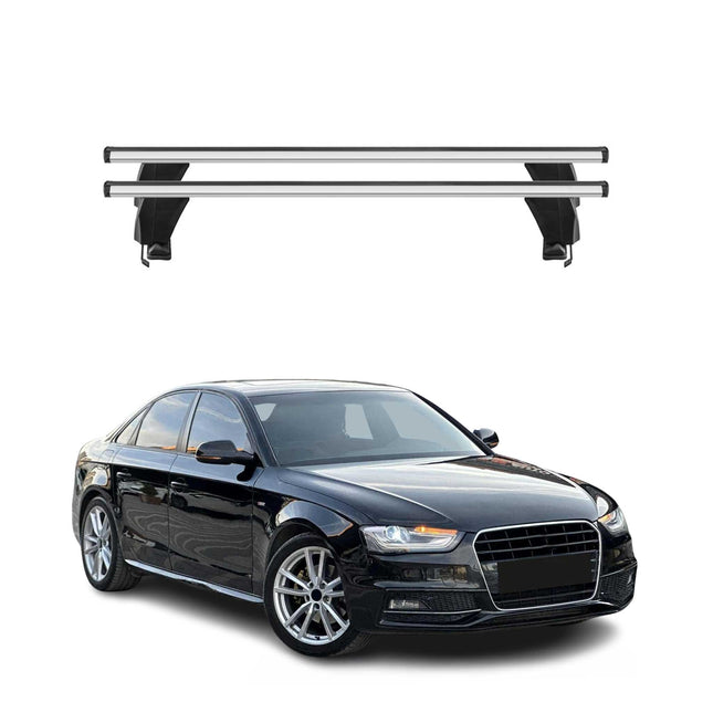 Menabo Dachträger Grundtäger für Audi A4 B8 Limo 2012-2015 FL 50kg Alu Silber 2x