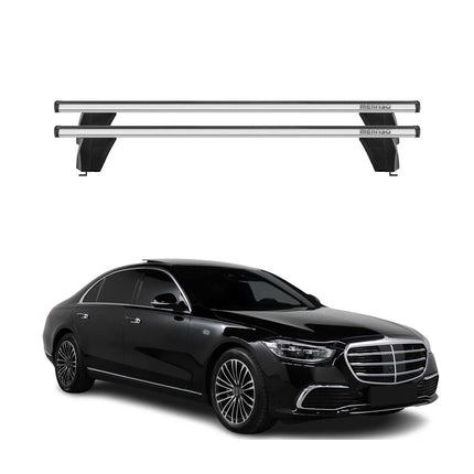 Menabo Dachträger Grundträger für Mercedes S Klasse W223 2021-2026 Alu Grau 2tlg