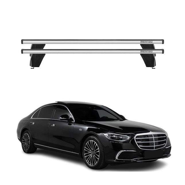 Menabo Dachträger Grundträger für Mercedes S Klasse W223 2021-2026 Alu Grau 2tlg