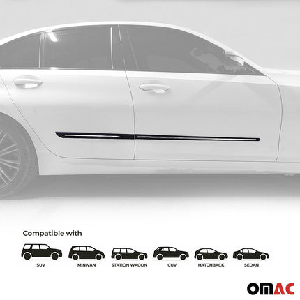 Seitentürleiste Türleisten Türschutzleisten für Mercedes CLA Klasse ABS Chrom