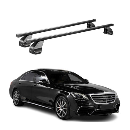 Menabo Dachträger für Mercedes S Klasse W222 2013-2020 75kg Stahl Schwarz 2x