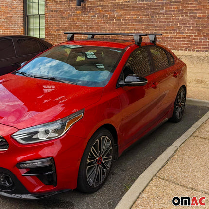 Menabo Dachträger Grundtäger für BMW X6 F16 F86 2014-2019 50kg Alu Schwarz 2 tlg