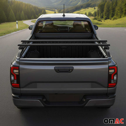 Dachträger Ladeflächenträger für Ford Ranger Wildtrack 2022-2024 Alu Schwarz 2x