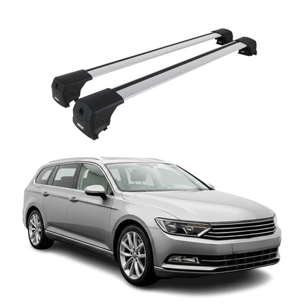 Dachträger Grundtäger für Volvo V90 2016-2025 75kg Aluminium Silber 2 tlg