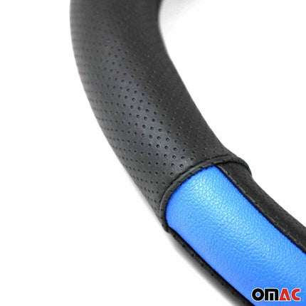 Lenkradbezug Lenkradschoner Lenkrad abdeckung Schwarz Halbmond Blau Ø 38-40 cm